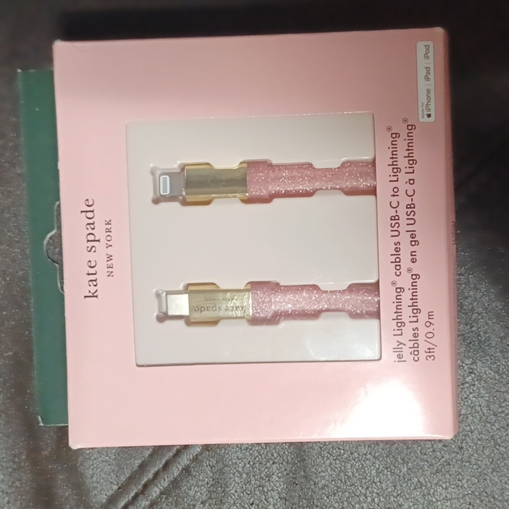 Kate Spade jelly lightning cables USB c 3 ft